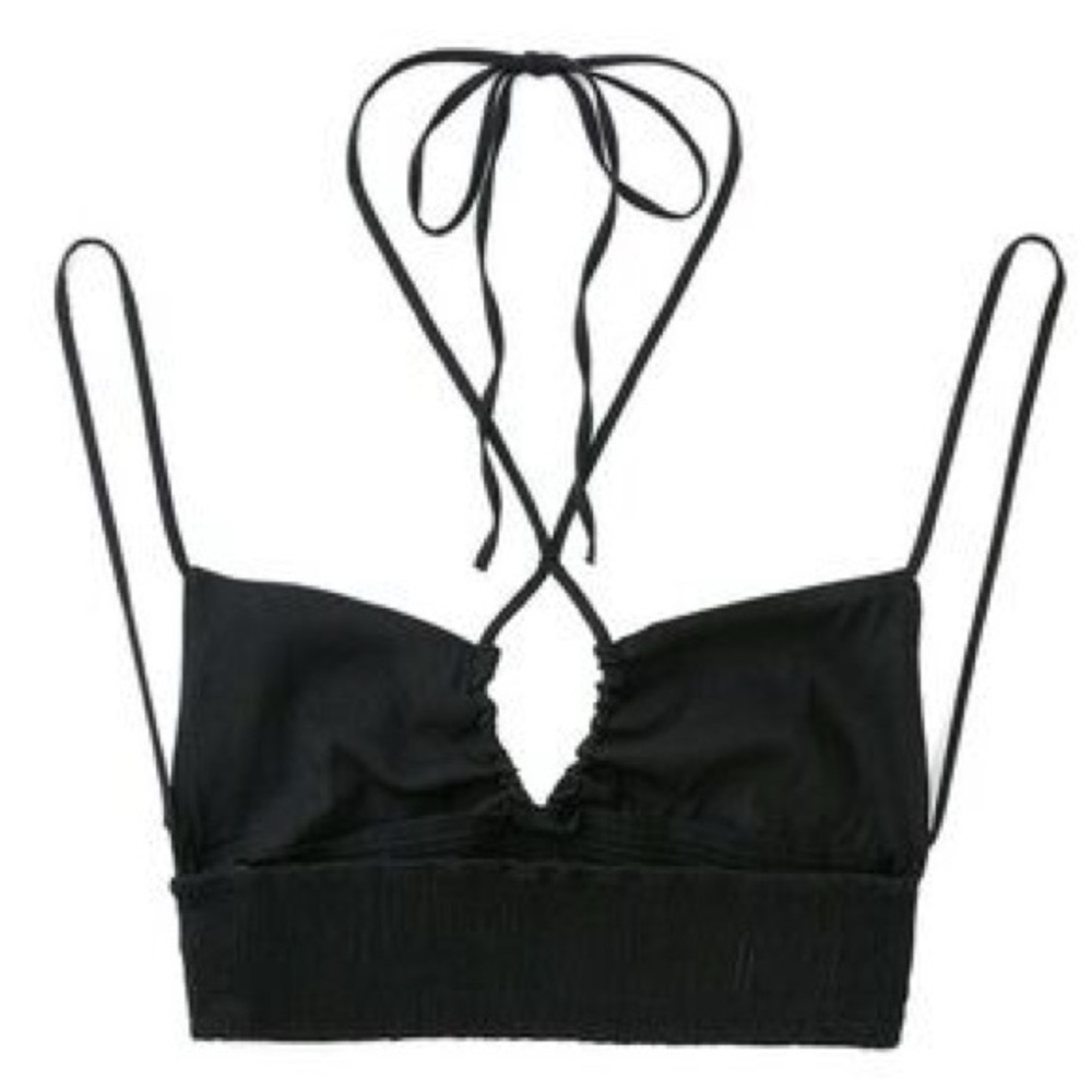 Zara Cropped Strappy Halter Top